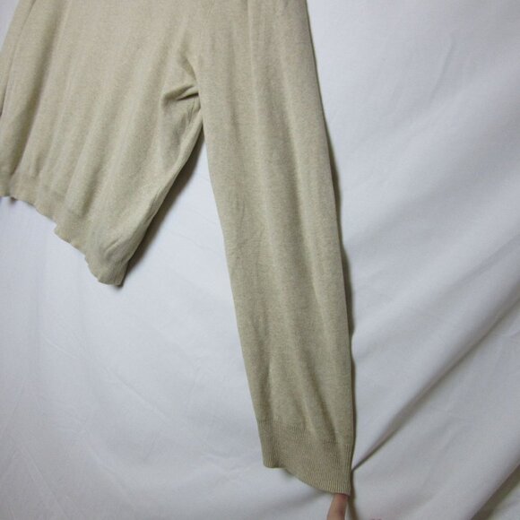 Ralph Lauren Jacket Tan Beige V-Neck Pima Cotton Preppy Winter Men's XXL - Picture 3 of 7